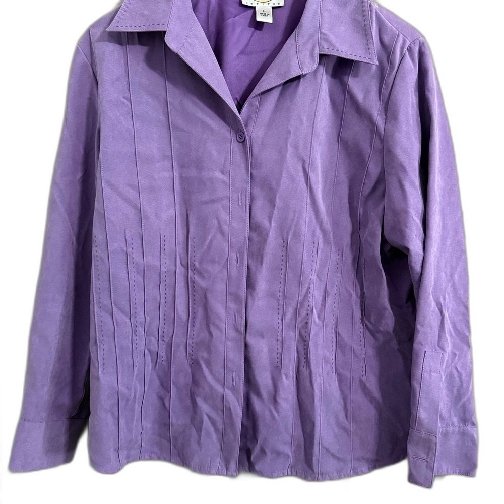 Talbots‎ Lavender Button-Up Blouse